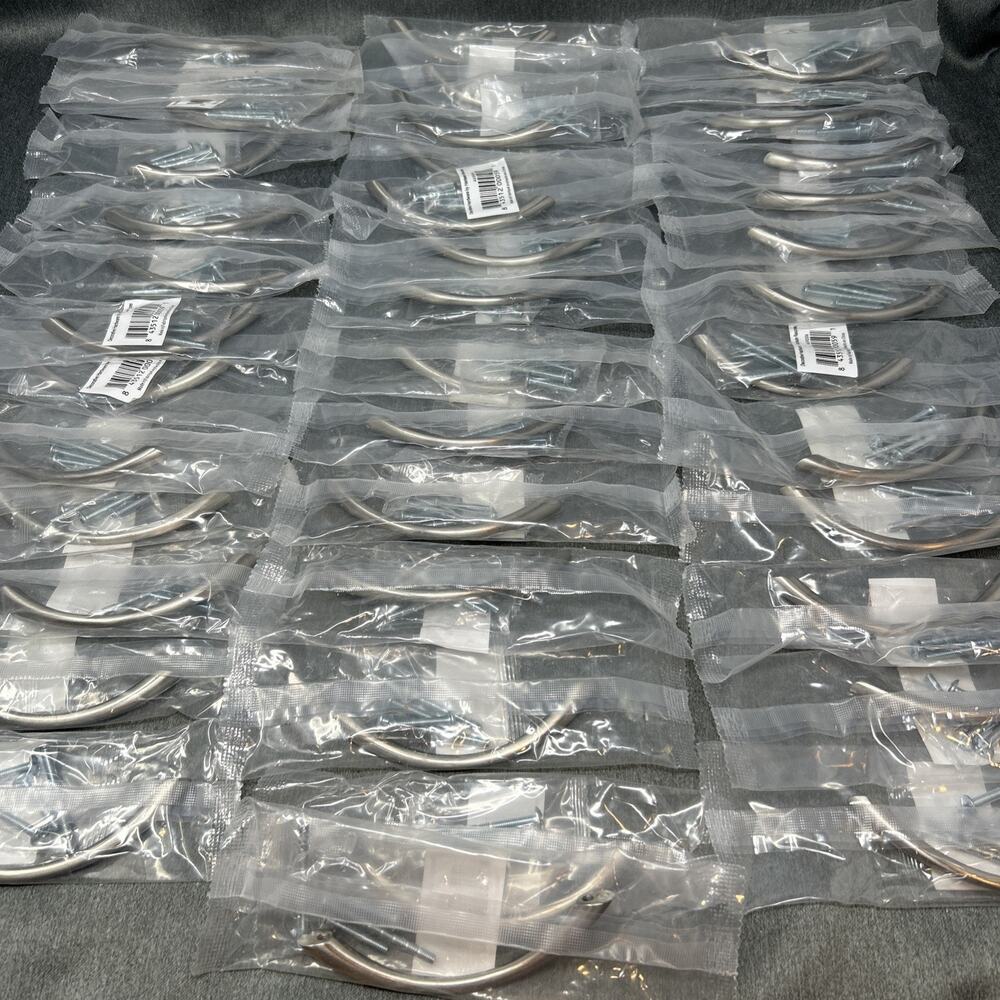 40pc Elements Capri Satin Nickel Cabinet Pulls 96mm Curved Handles 4690SN NEW